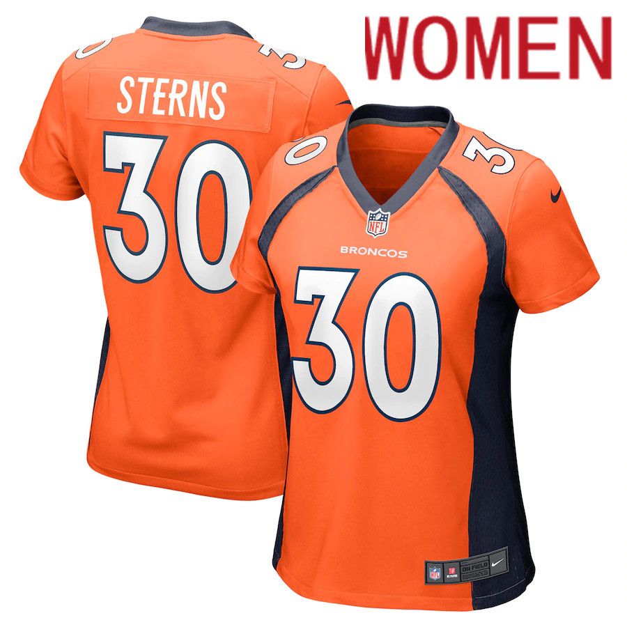 Women Denver Broncos 30 Caden Sterns Nike Orange Nike Game NFL Jersey